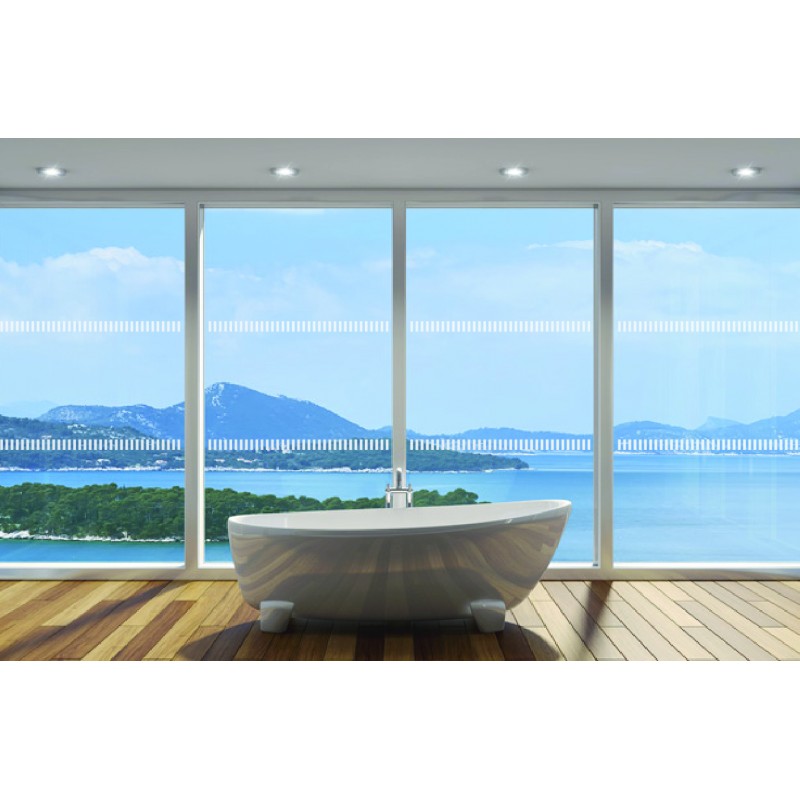 Light Steel Blue Dash - 2m Length Frosted Window Manifestation Dot